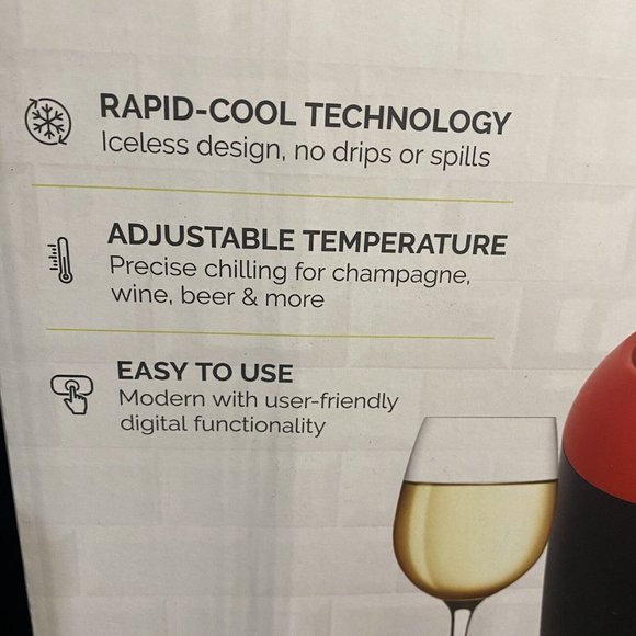 Kalorik Digital Wine Bottle Chiller Red Black Model WCL 46343 R - Picture 5 of 9
